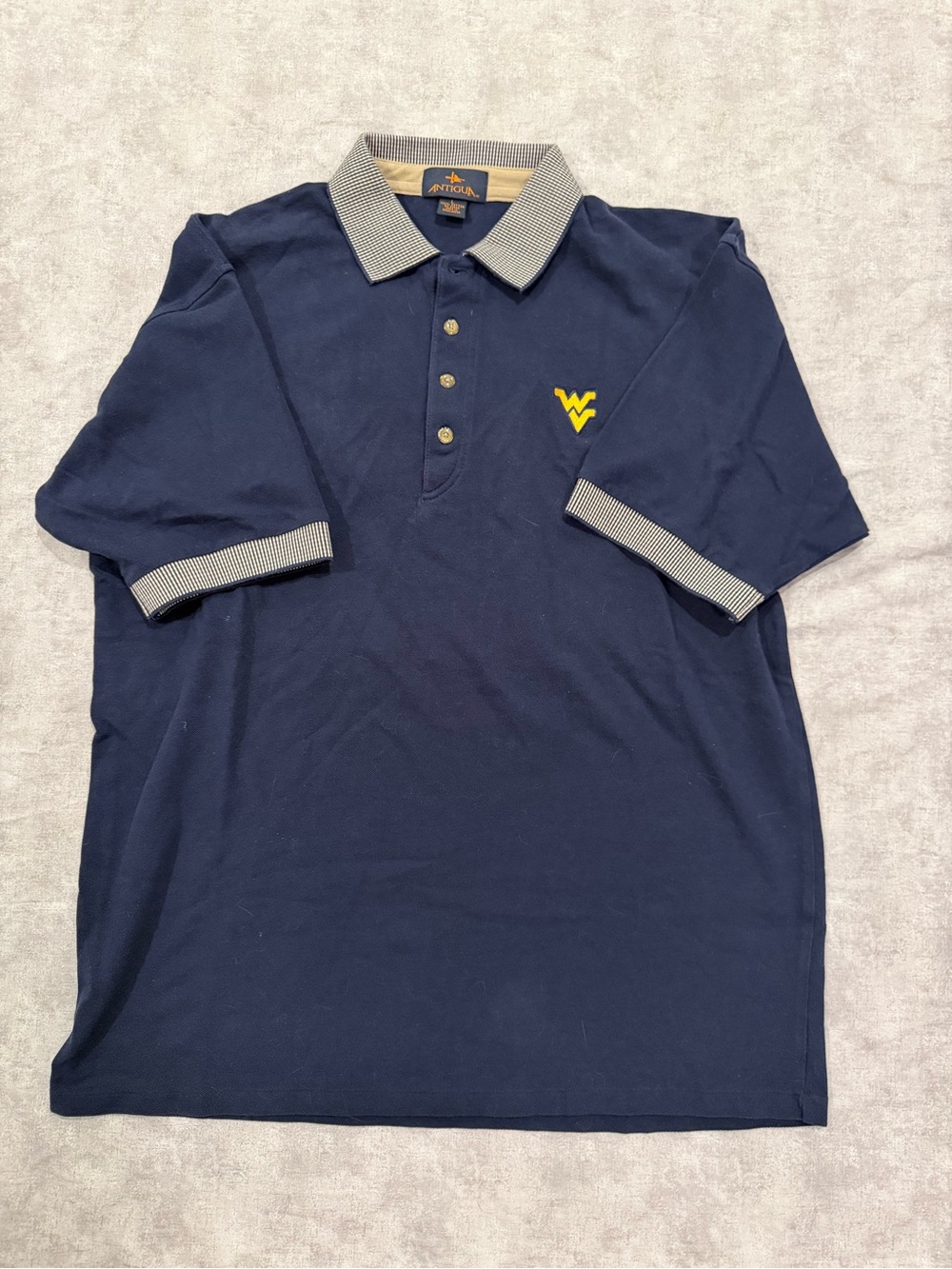 Antigua Navy Polo with Yellow WV Logo